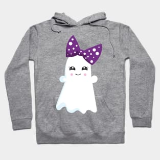 Halloween, Ghost, Ribbon, Bow, Trick Or Treat, Boo Hoodie